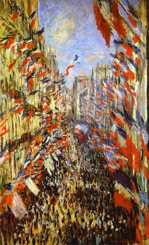 Claude Monet La Rue Montorgueil, china oil painting image